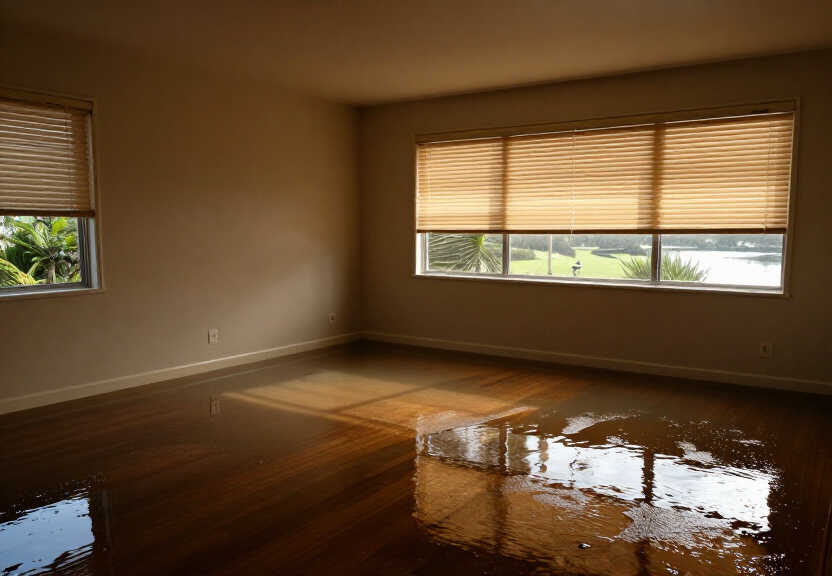 Wet carpet in a Penrith home before drying